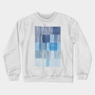 Modernist Block Gradient in Blue Crewneck Sweatshirt